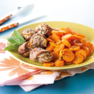 Piccata de veau, carottes et oranges